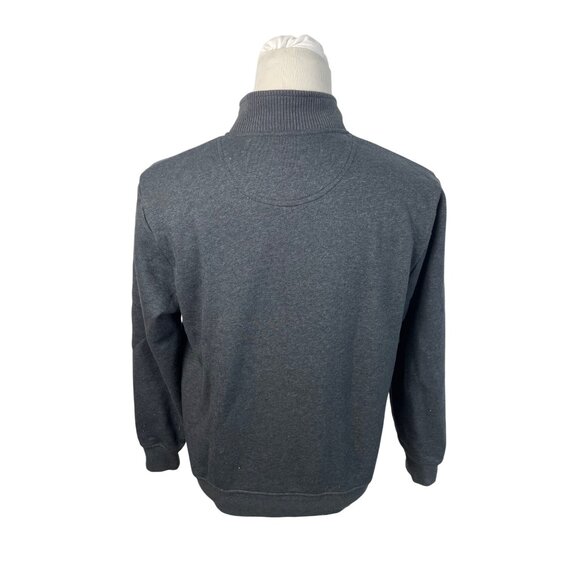 Orvis Mens Gray 1/4 Zip Pullover Sweatshirt With Ribbed Collar Size M - Picture 3 of 8